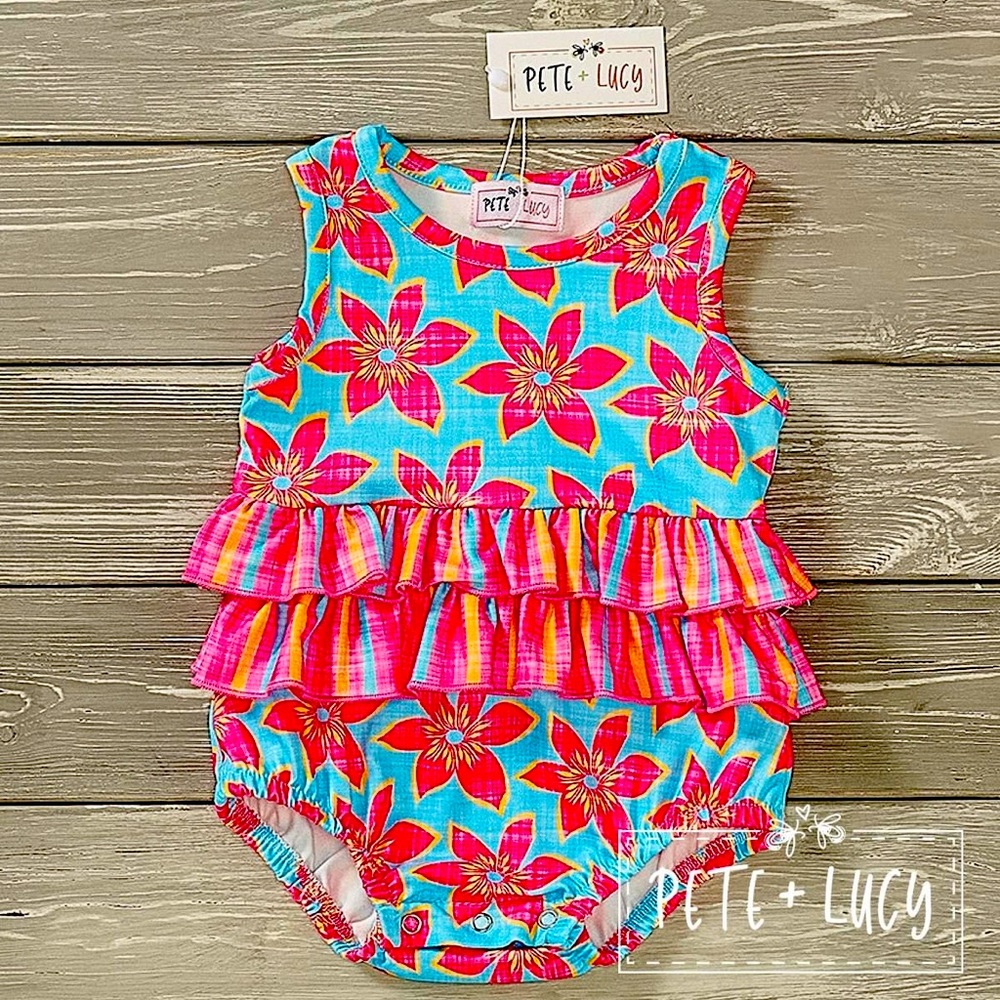 Beautiful Happy Hibiscus Romper!